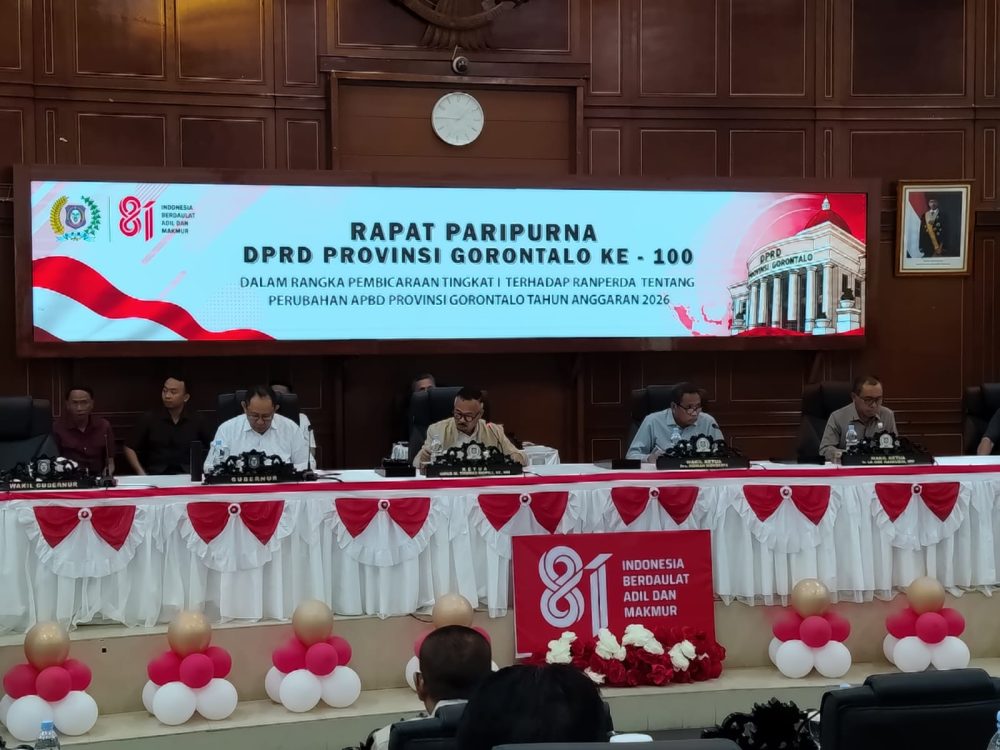 : Sidang Paripurna DPRD membahas Rancangan Peraturan Daerah Perubahan Anggaran Pendapatan dan Belanja Daerah (Ranperda Perubahan APBD) tahun 2026 . (foto PPID)