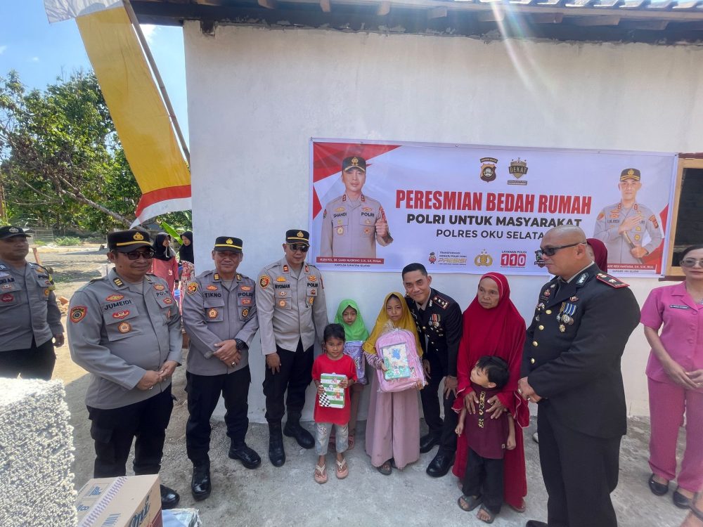 HUT ke-81 RI, Polda Sumsel Hadirkan Hunian Layak untuk Warga OKU Selatan