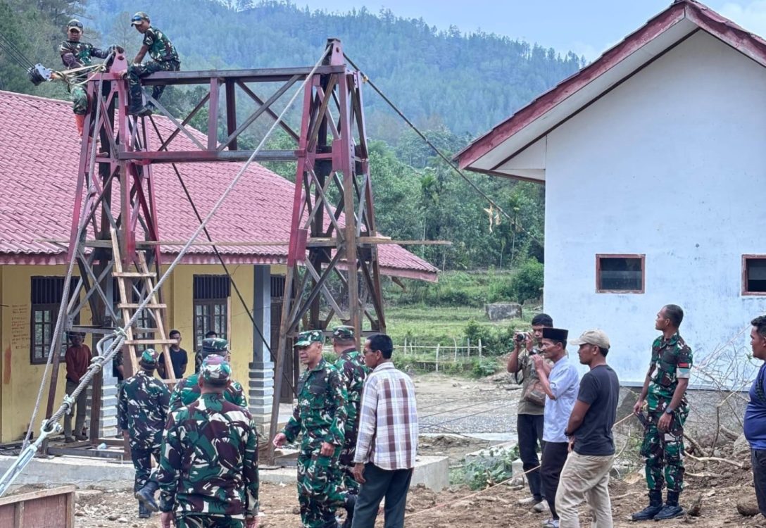 TNI Targetkan Penyelesaian Jembatan Gantung di Gayo Lues Sebelum HUT RI ke-81