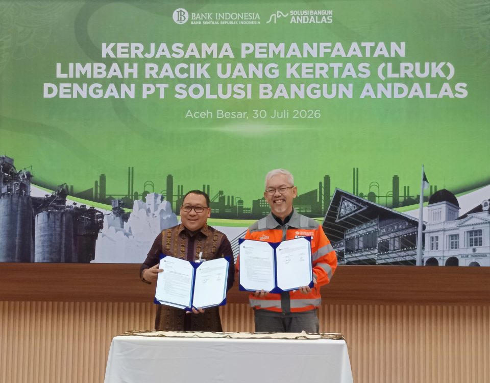 BI Aceh dan PT Solusi Bangun Andalas Kerja Sama Olah Limbah Uang Jadi Energi