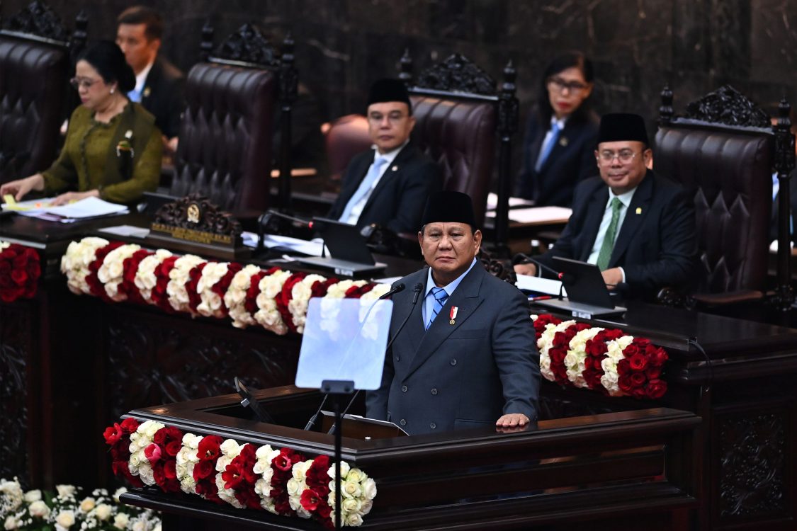 : Presiden RI Prabowo Subianto dalam Sidang Tahunan MPR RI Tahun 2026 yang digelar di Kompleks Parlemen, Senayan, Jakarta, Jumat (14/8/2026). (Foto: Antara)
