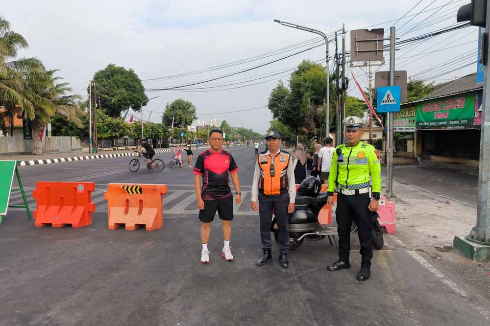 Jaga CFD Tetap Aman dan Nyaman, Satlantas Karanganyar Rekayasa Lalu Lintas