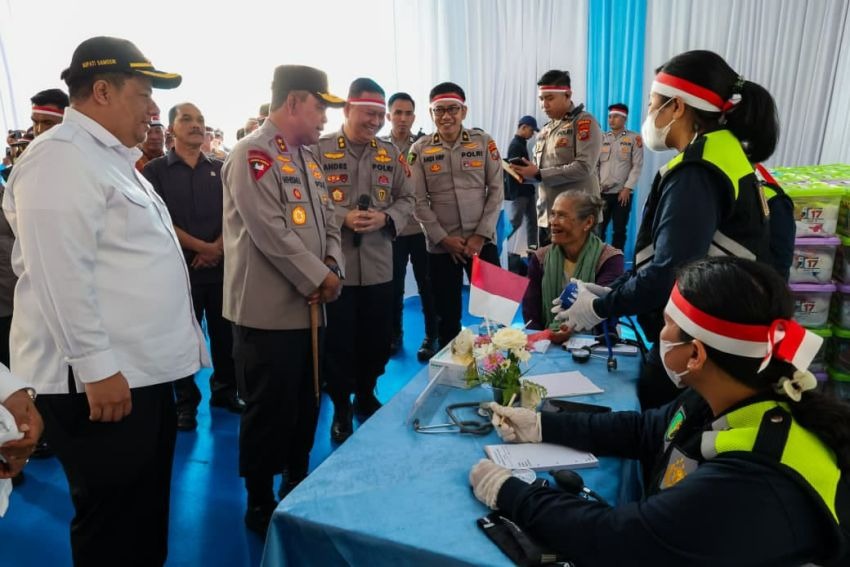 Jangkau Pelosok Samosir, Polda Sumut Gelar Layanan Kesehatan Gratis Bagi Masyakarat Desa Maduma