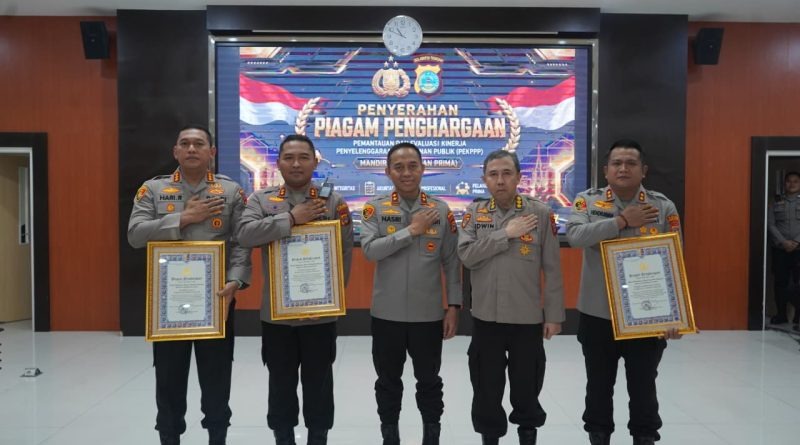 Kapolda Sulteng Pimpin Gelar Operasional, Tiga Polres Raih Penghargaan Kapolri atas Pelayanan Prima