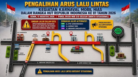 Karnaval HUT ke-81 RI Melintas Pusat Kota Purwakarta, Satlantas Siapkan Rekayasa Lalu Lintas