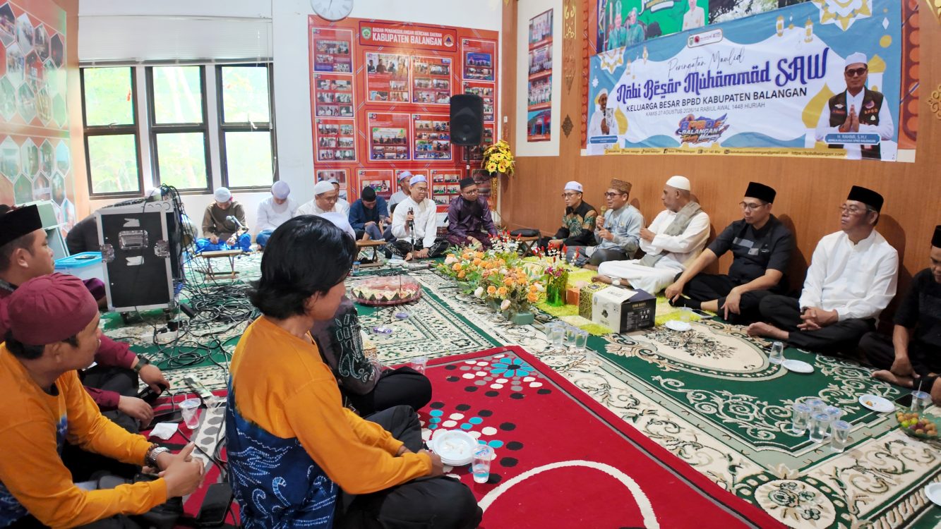 : Badan Penanggulangan Bencana Daerah (BPBD) Kabupaten Balangan menggelar peringatan Maulid Nabi Muhammad SAW. - Foto: Mc.Balangan