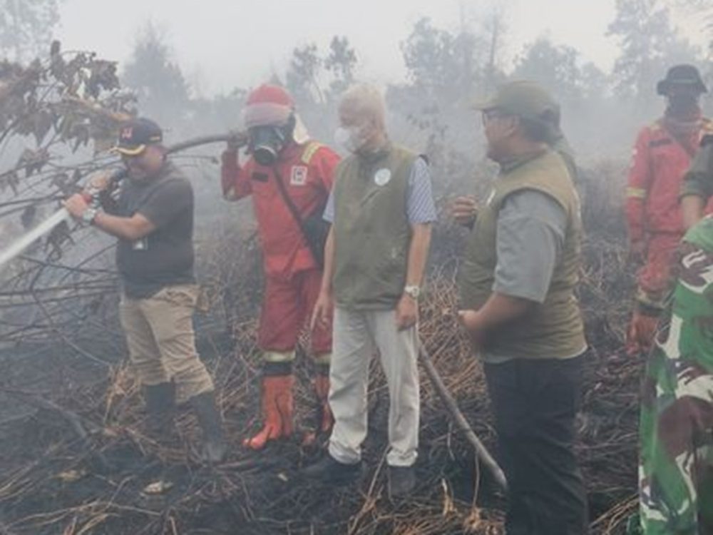 : Kementerian Kehutanan memperkuat upaya pengendalian kebakaran hutan dan lahan (karhutla) di Provinsi Riau melalui supervisi lapangan, penguatan personel, serta sinergi lintas sektor. (foto: Humas Kemenhut)