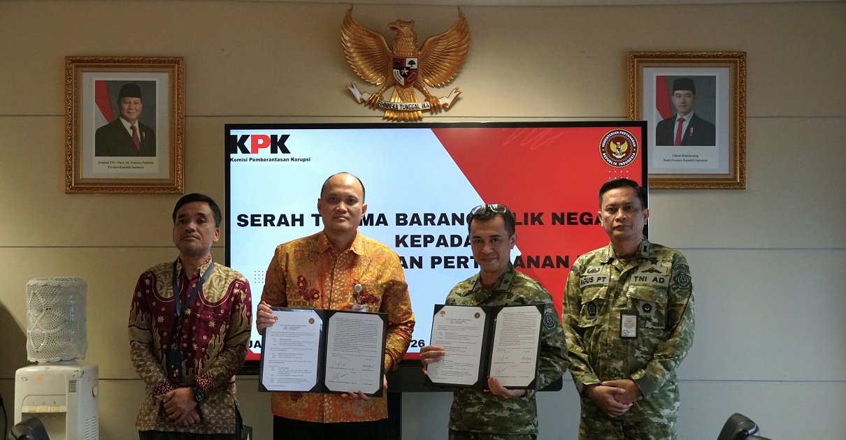 : Komisi Pemberantasan Korupsi (KPK) menyerahkan aset tersebut kepada Kementerian Pertahanan (Kemhan) melalui mekanisme penetapan status penggunaan Barang Milik Negara (BMN). (Foto: Dok KPK)