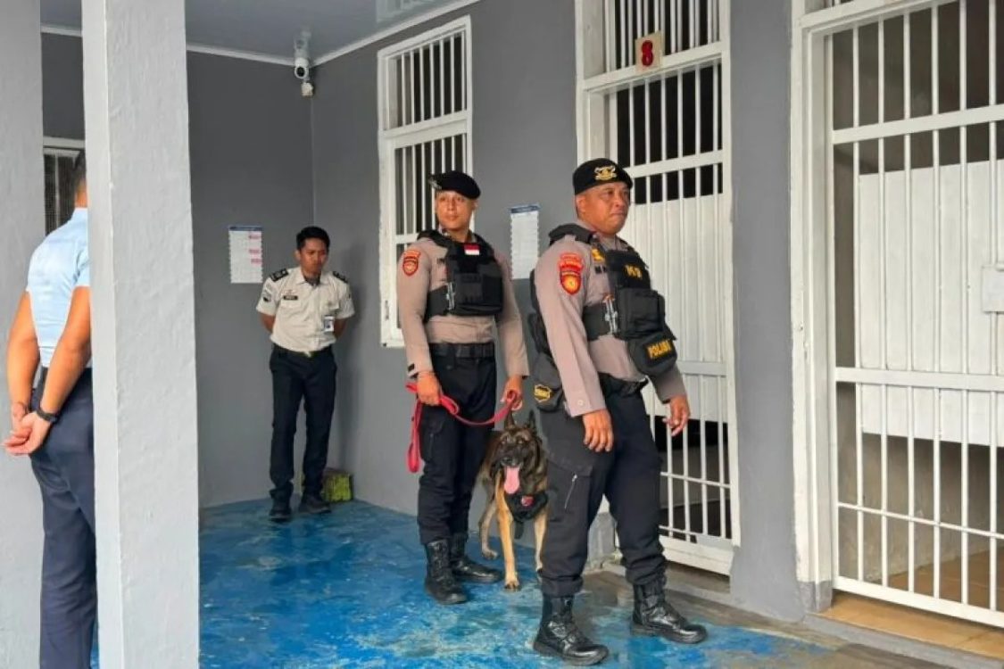 Lapas Bandar Lampung Gandeng K9 Polda Lampung Razia Narkoba di Blok Hunian
