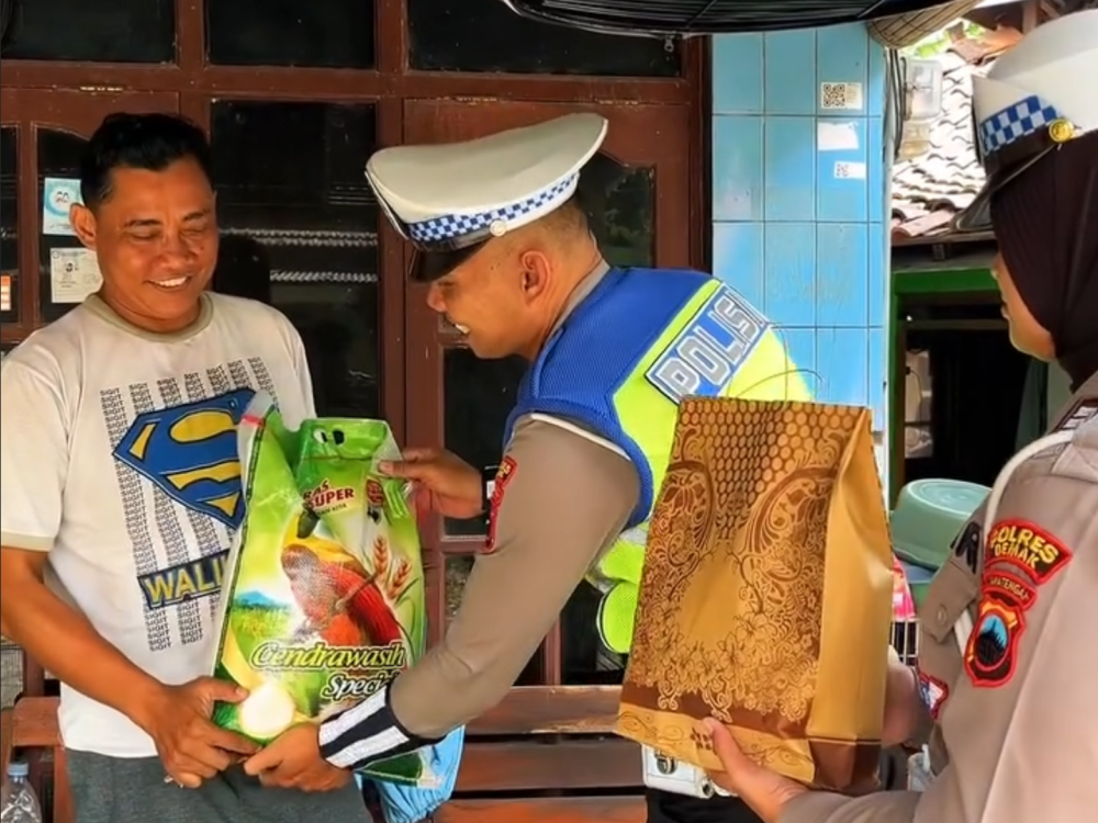 Lewat Polantas KARIB, Satlantas Polres Demak Sambangi Korban Laka Lantas