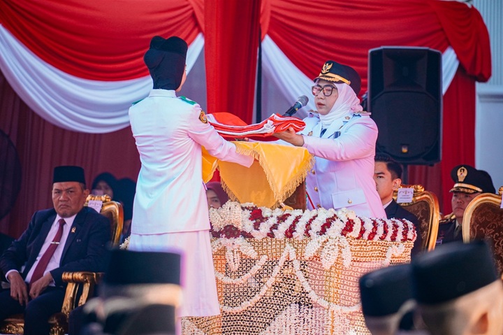 : Salah satu momen upacara Peringatan HUT RI. Foto: Mc.Banjarbaru