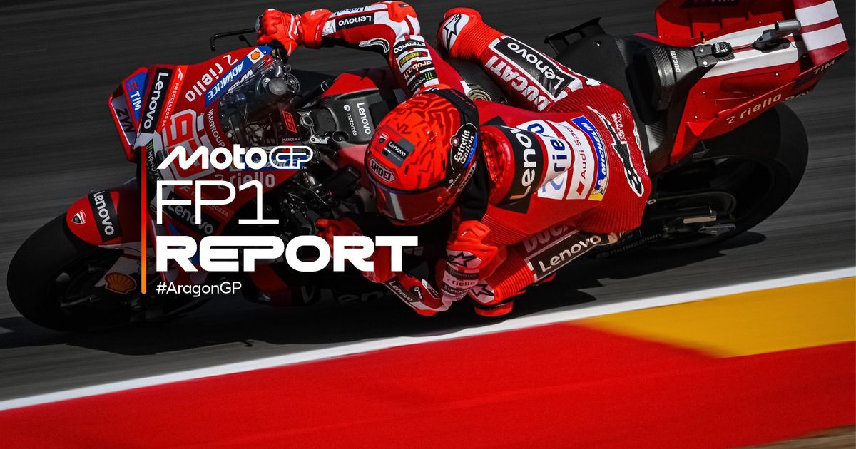 Marc Marquez out the traps quickest in Aragon FP1, Martin 18th