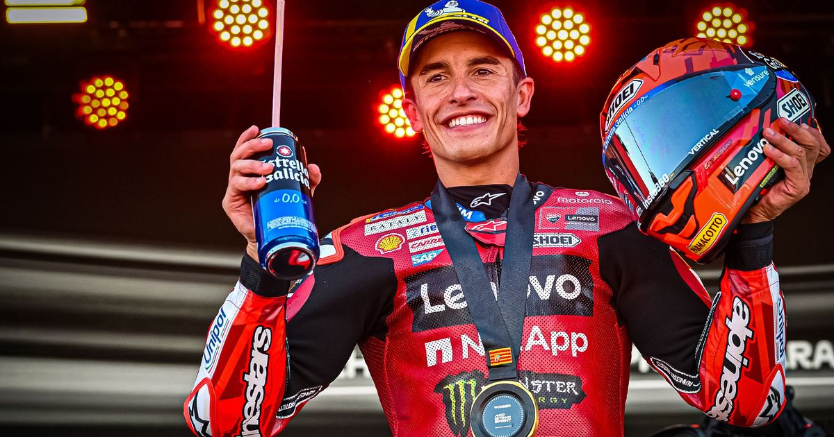 Marc Marquez retaliates to hold off Alex Marquez for Aragon gold