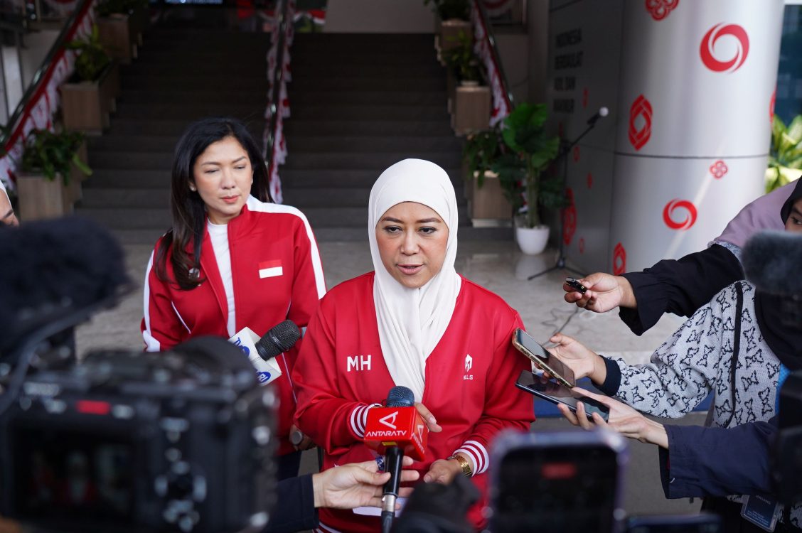 : Menkomdigi Meutya Hafid di sela-sela event Merdeka Run di Kantor Kemkomdigi, Jakarta. (foto: Amiri Yandi/InfoPublik/KPM Kemkomdigi)