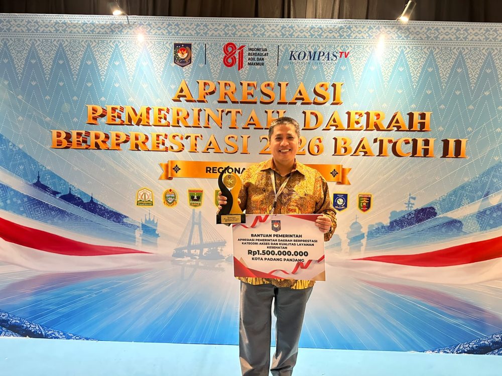 : Padang Panjang Raih Apresiasi Kemendagri atas Kinerja Layanan Kesehatan. (foto: MC Padang Panjang)