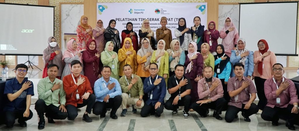 : Para peserta pelatihan Tim Gerak Cepat (TGC) kesiapsiagaan, kewaspadaan dini, dan respons di pintu masuk serta wilayah. (foto Dandels)