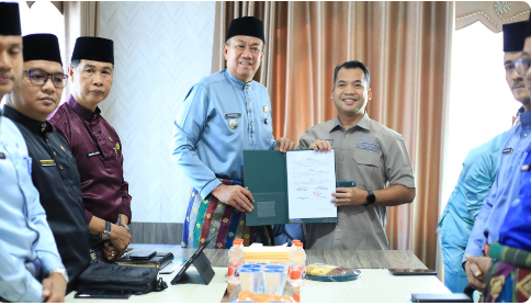 : Wakil Bupati Kepulauan Meranti, Muzamil saat menerima jajaran BPJS Ketenagakerjaan Cabang Dumai di Ruang Rapat Wakil Bupati, Selasa (4/8/2026).