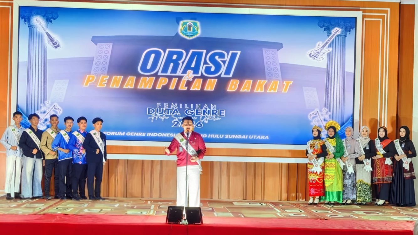 : malam ajang Unjuk Bakat dan Orasi pemilihan Duta Genre HSU di Aula Abdul Wahid, Sabtu (22/8/2026)