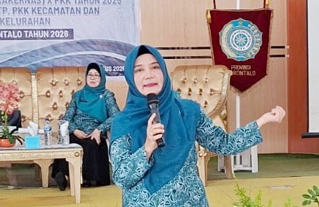 : Kepala Dinas PPPA-PMD Provinsi Gorontalo sekaligus Staf Ahli TP-PKK Provinsi Gorontalo, Yana Yanti Suleman (foto Fahmi)