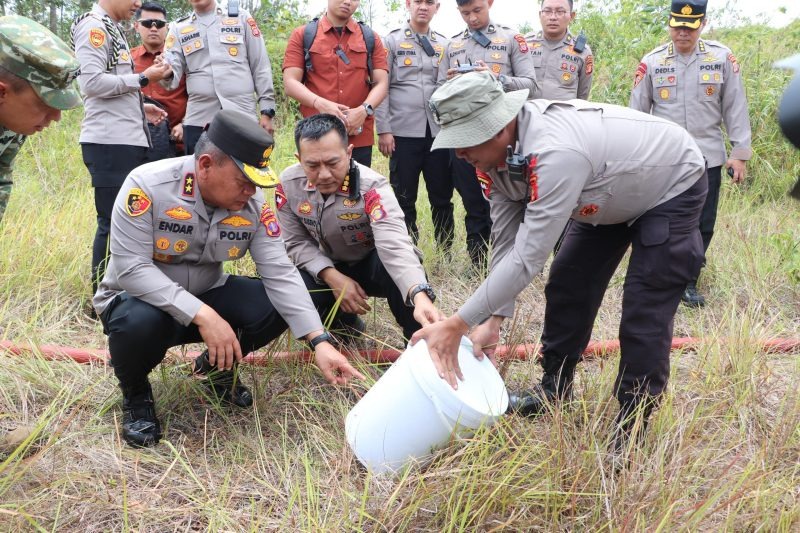 Polda Kaltim Uji Metode Sekat Api untuk Kendalikan Karhutla