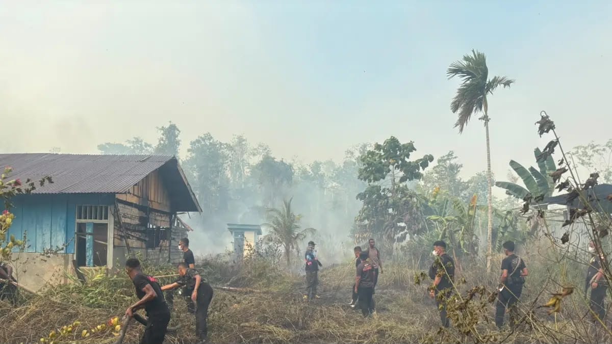 Polda Papua Tengah Kerahkan Ratusan Personel Cegah Karhutla Meluas di Nabire