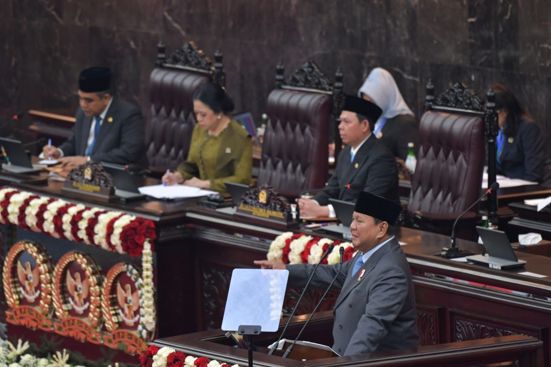: Presiden Prabowo dalam Sidang Tahunan MPR RI dan Sidang Bersama DPR RI-DPD RI di Kompleks Parlemen, Senayan, Jakarta, Jumat (14/8/2026). Foto: Amiriyandi InfoPublik
