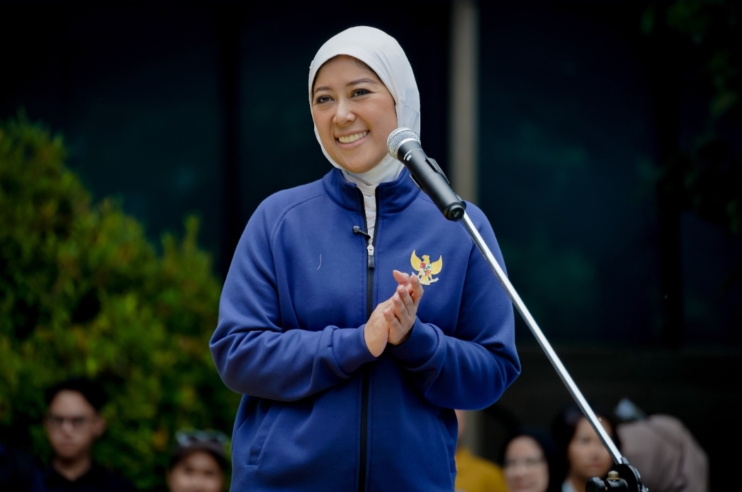 : Menteri Komunikasi dan Digital, Meutya Hafid, dalam kegiatan Karnaval Komdigi 2026 dalam rangka memperingati HUT ke-81 RI di Kantor Kementerian Komdigi, Rabu (19/8/2026) mengatakan era digital, pemerintah memiliki tanggung jawab untuk memastikan kemajuan teknologi memberikan manfaat bagi masyarakat sekaligus menjaga ekosistem digital nasional agar terus berkembang secara sehat. Foto: Humas Kemkomdigi