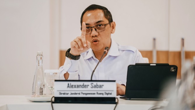 : Direktur Jenderal Pengawasan Ruang Digital Kementerian Komunikasi dan Digital, Alexander Sabar mengatakan persoalan Hornet tidak hanya muatan kontennya, namun juga dari sisi kepatuhan pendaftaran sebagai Penyelenggara Sistem Elektronik (PSE) di Indonesia. Foto: Istimewa