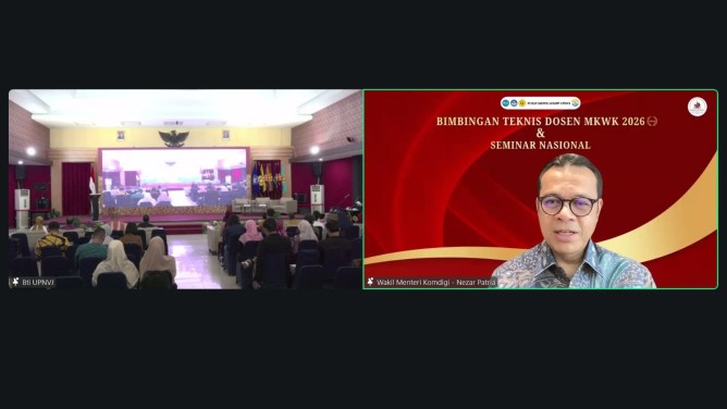 : Wakil Menteri Komunikasi dan Digital Nezar Patria mengatakan Perkembangan teknologi AI yang pesat meningkatkan perhatian di dunia akademik akan perlunya kebijakan tata kelola AI yang kontekstual dan berbasis nilai, terutama di tingkat perguruan tinggi. Foto: Humas Kemkomdigi
