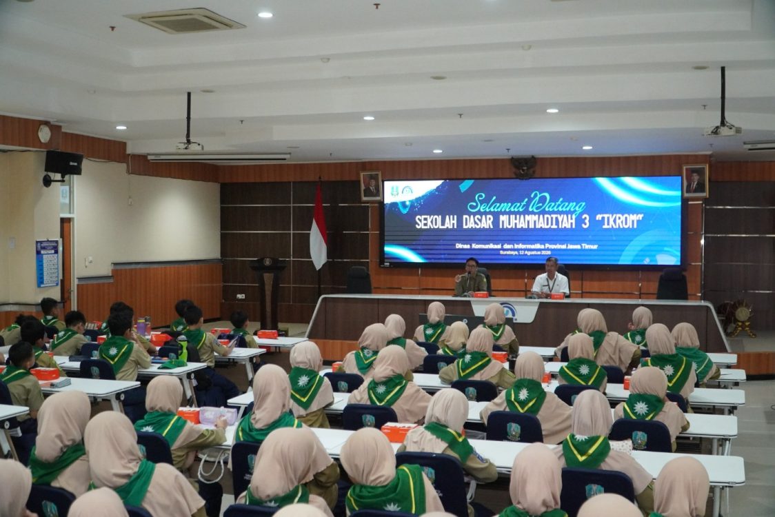 : Kominfo Jatim beri Edukasi Cerdas Berdigital untuk Siswa SD Muhammadiyah 3 Ikrom Sidoarjo. Foto : Rafli - JNR