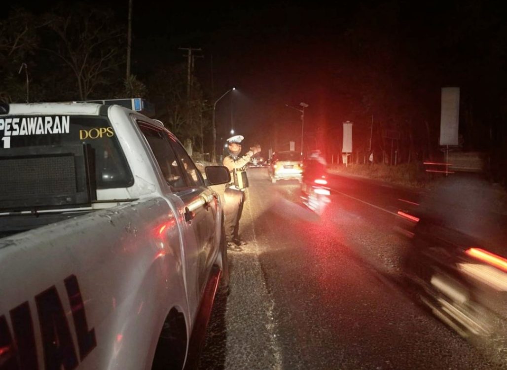 Tekan Risiko Kecelakaan Lalu Lintas, Satlantas Pesawaran Tingkatkan Patroli Malam Hari di Jalan Lintas Barat