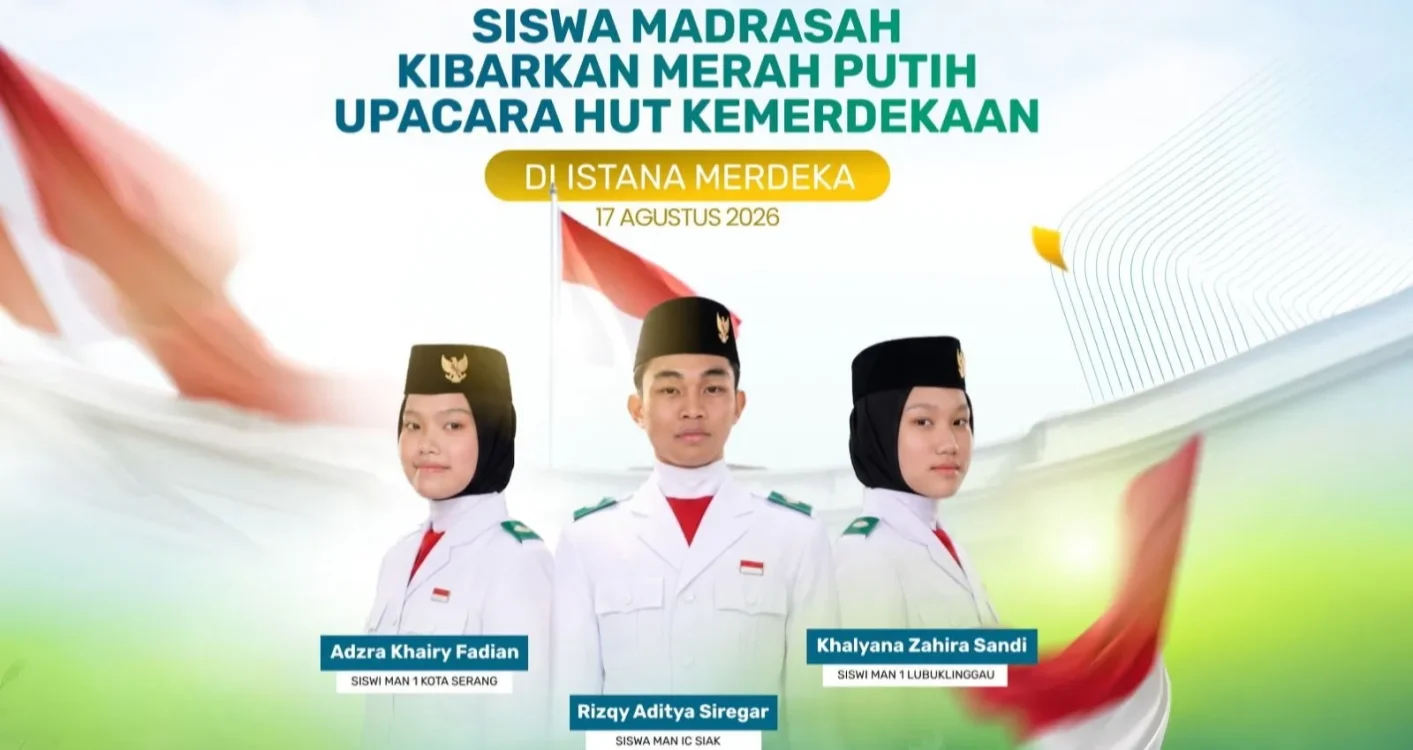 Tiga Siswa Madrasah Terpilih Jadi Paskibraka HUT ke-81 RI di Istana Merdeka