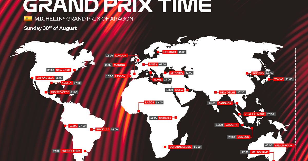 TIME SCHEDULE: Michelin® Grand Prix of Aragon