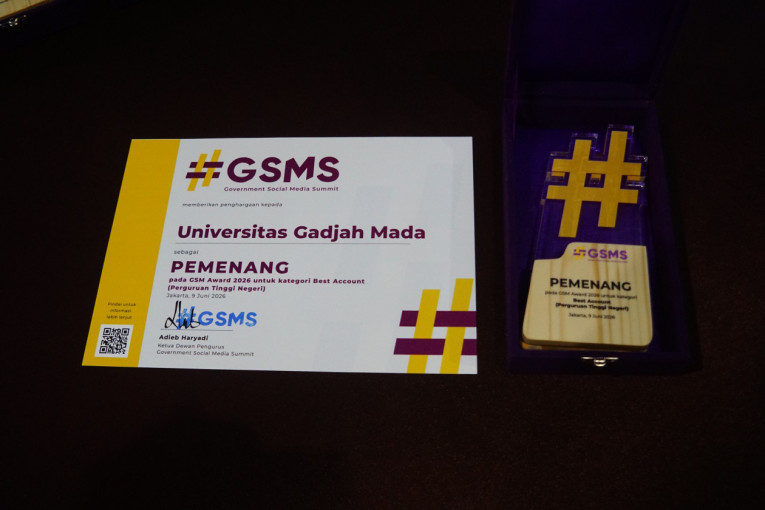 UGM Raih Penghargaan Best Account Media Sosial di Ajang GSM Award 2026