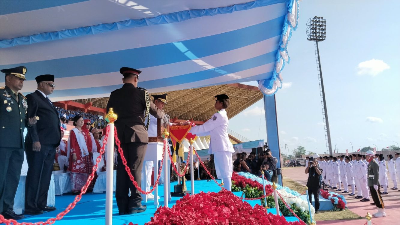 : Upacara peringatan Hari Ulang Tahun (HUT) ke-81 Kemerdekaan Republik Indonesia tahun 2026 di Kabupaten Merauke, di Stadion Katalpal Merauke, Senin (17/8/2026), Foto: McMrk/Get