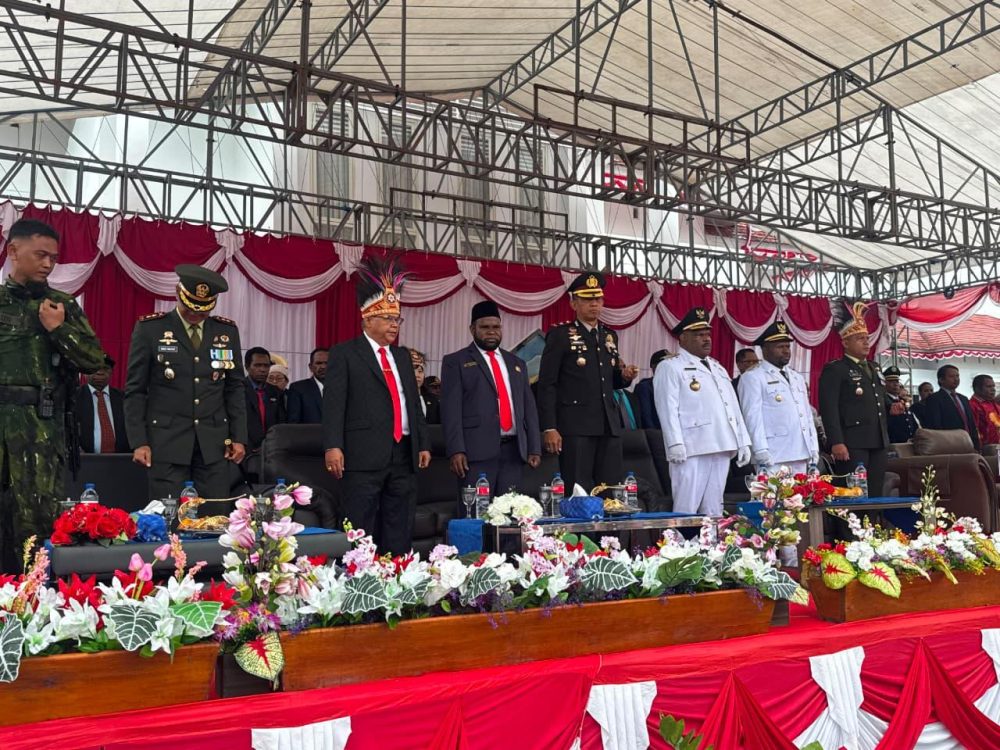 Upacara HUT ke-81 RI di Yahukimo Berlangsung Khidmat, Satgas Kepolisian Operasi Damai Cartenz Pastikan Keamanan dan Kelancaran Jalannya Upacara