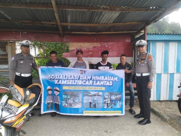 Wujudkan Lalu Lintas Aman di Namrole, Satlantas Buru Selatan Edukasi Pengemudi Ojek hingga Gelar Patroli