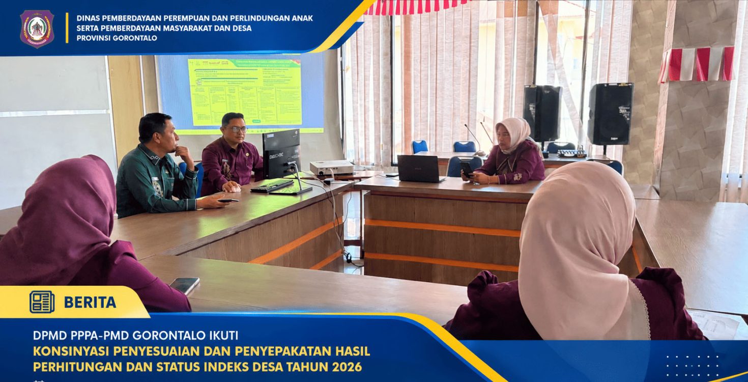 : Konsinyasi penyesuaian dan penyepakatan hasil perhitungan dan status indeks desa tahun 2026 untuk Provinsi Gorontalo (foto Fahmi)
