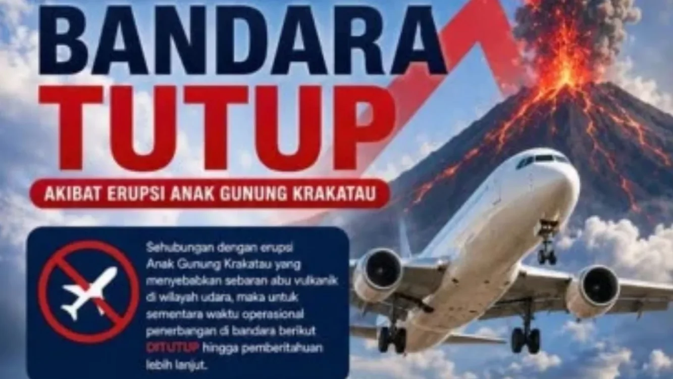 Abu Vulkanik Gunung Anak Krakatau Ganggu Penerbangan,
