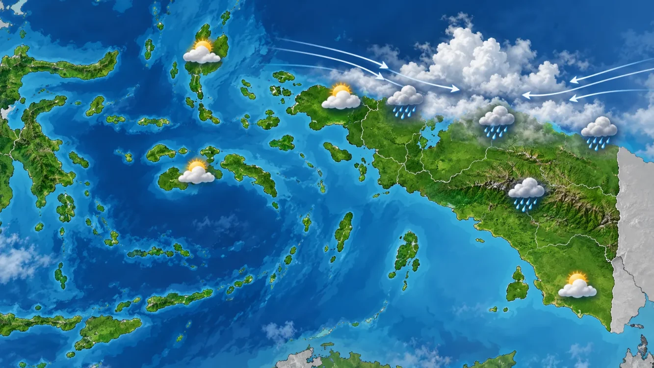 Cuaca Besok Papua dan Maluku, Manokwari hingga Jayawijaya Berpotensi Hujan Ringan