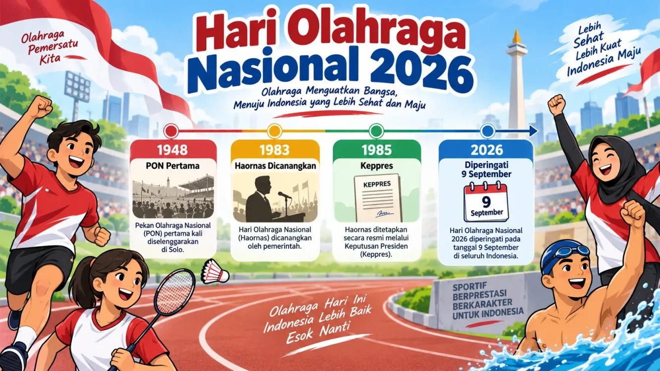 Hari Olahraga Nasional 2026 Sejarah, Dasar Hukum, hingga Status Hari Libur