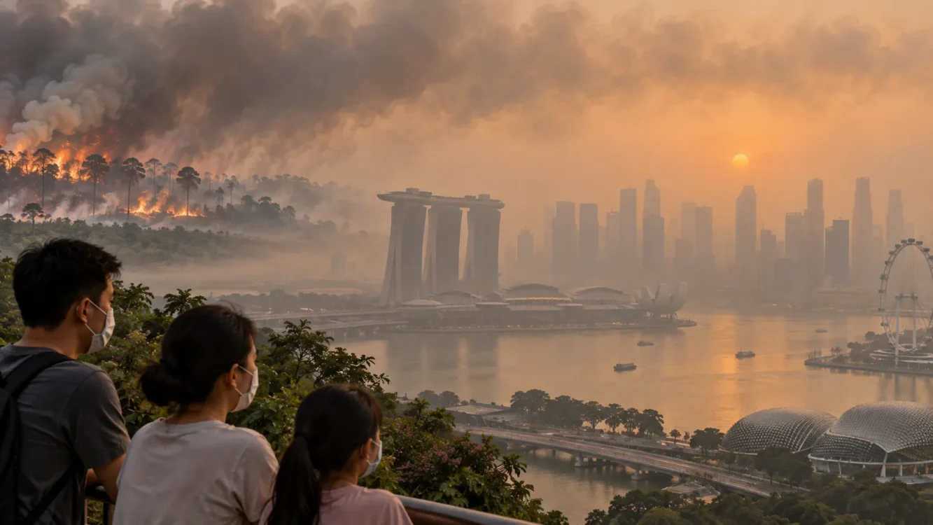 Singapura Diselimuti Asap Karhutla Indonesia, PSI Tembus Kategori Tidak Sehat