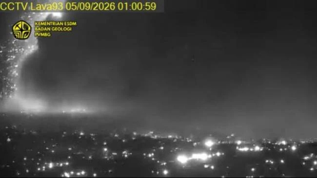 : Kondisi Gunung Anak Krakatau, Sabtu (5/9/2026) melalui pantauan Magma Indonesia Kementerian ESDM. (Foto: Dok. magma.esdm.go.id)