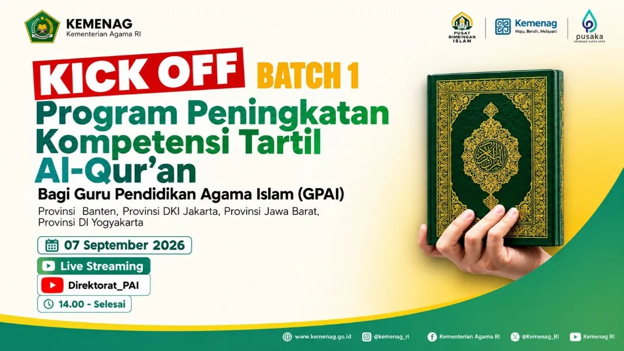 Angkatan I, Seribu Guru PAI Ikuti Program Peningkatan Kompetensi Tartil Al-Qur'an