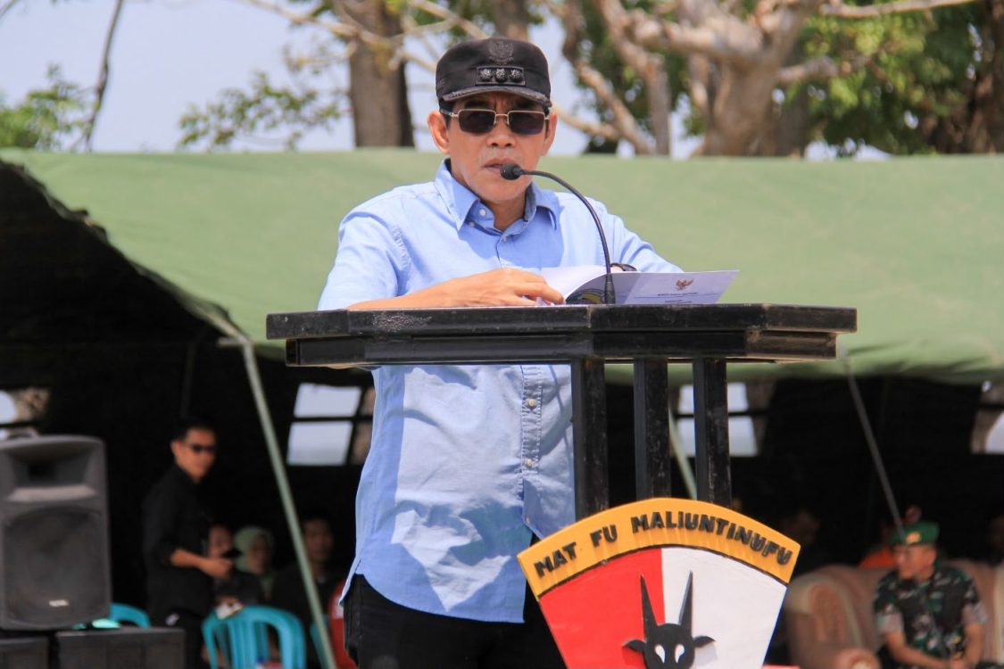 : Pemkab Parigi Moutong menggelar apel siaga serta gelar pasukan dan peralatan penanggulangan karhutla serta kekeringan di Lapangan MA Yonif TP 918, Desa Labuan, Kecamatan Moutong, Sabtu (19/9/2026).