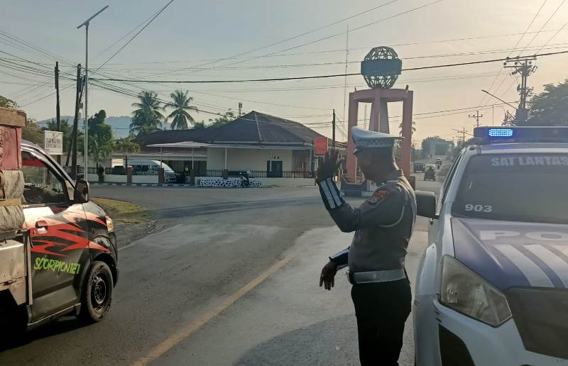 Antisipasi Kepadatan Lalu Lintas dan Gangguan Kriminalitas, Satlantas Tojo Una-Una Intensifkan Patroli di Kota Ampana