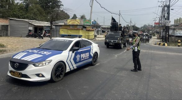 Antisipasi Kepadatan Lalu Lintas, Satlantas Pesawaran Siagakan Personel di Simpang Tugu Coklat