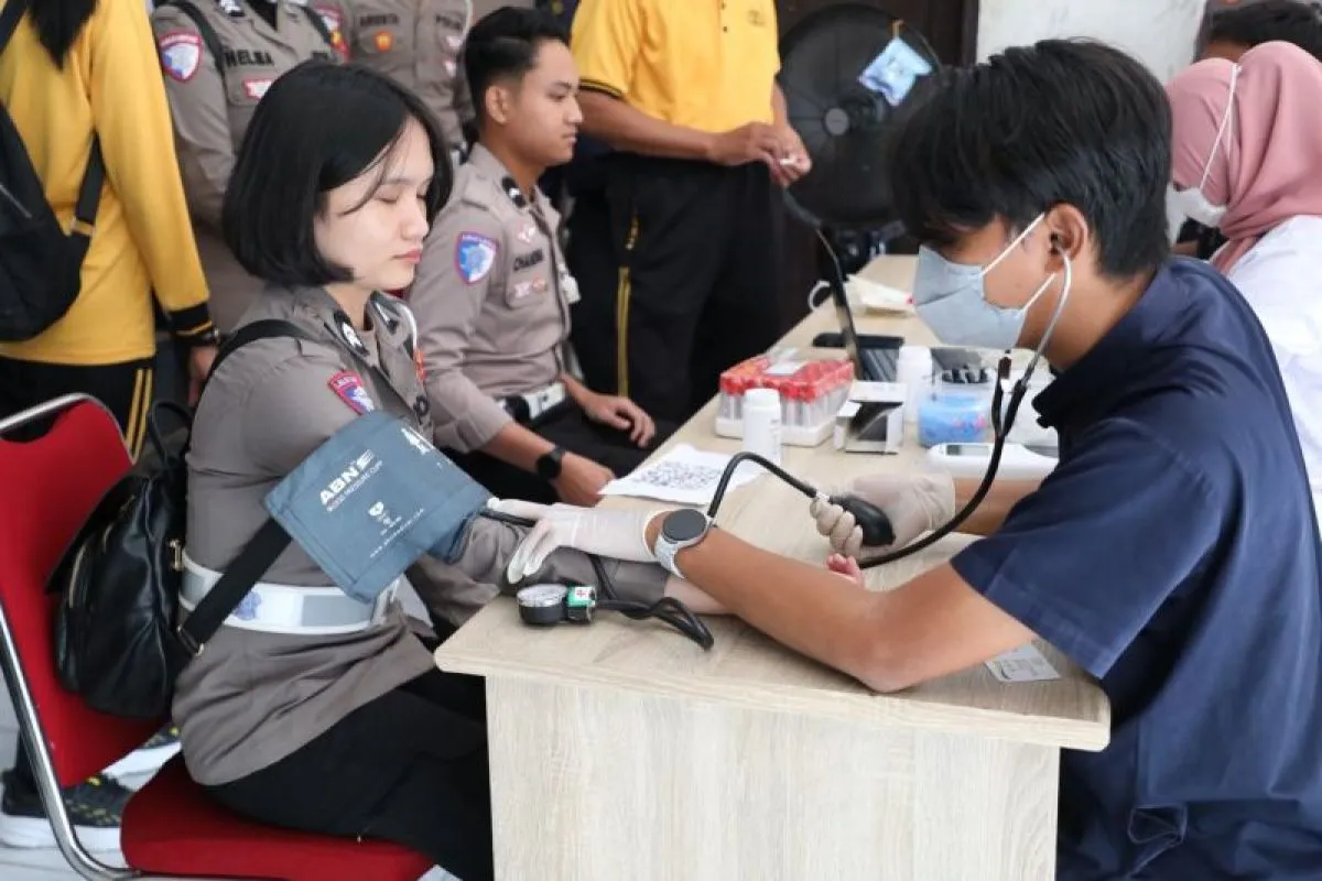 Bakti kesehatan HUT ke-71 Lalu Lintas, Ditlantas Polda Kaltara Kumpulkan 50 Kantong Darah
