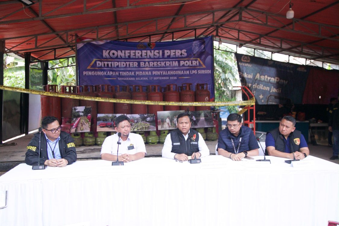 Bareskrim Bongkar Praktik Penyalahgunaan LPG Subsidi di Tangsel, Ratusan Tabung Disita