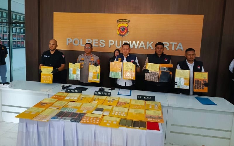 Bekuk 41 Pengedar Narkoba Lintas Kecamatan, Satresnarkoba Polres Purwakarta Selamatkan 13 Ribu Jiwa